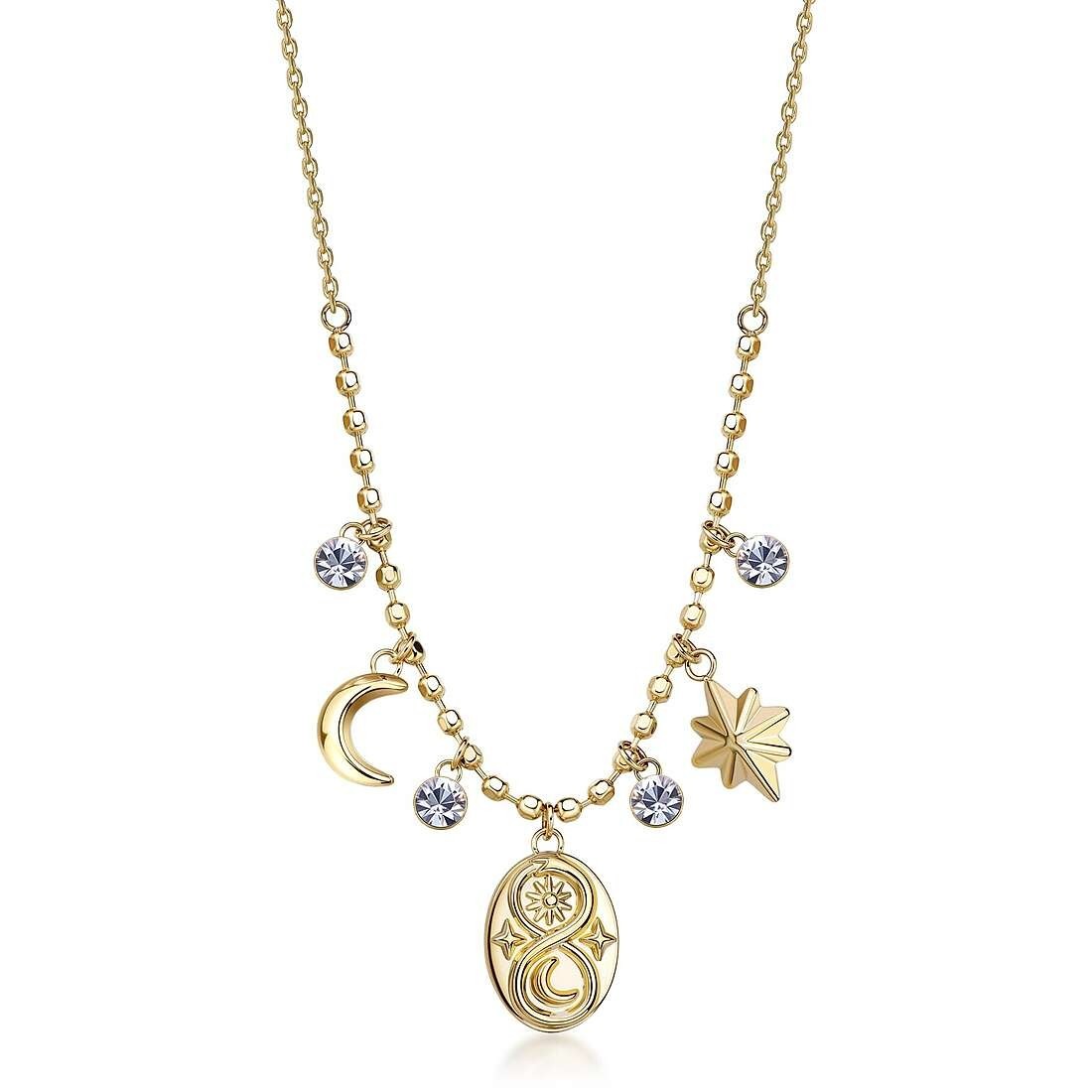 Brosway Chakra Pendant Necklace For Women, Gold Steel BHKN192