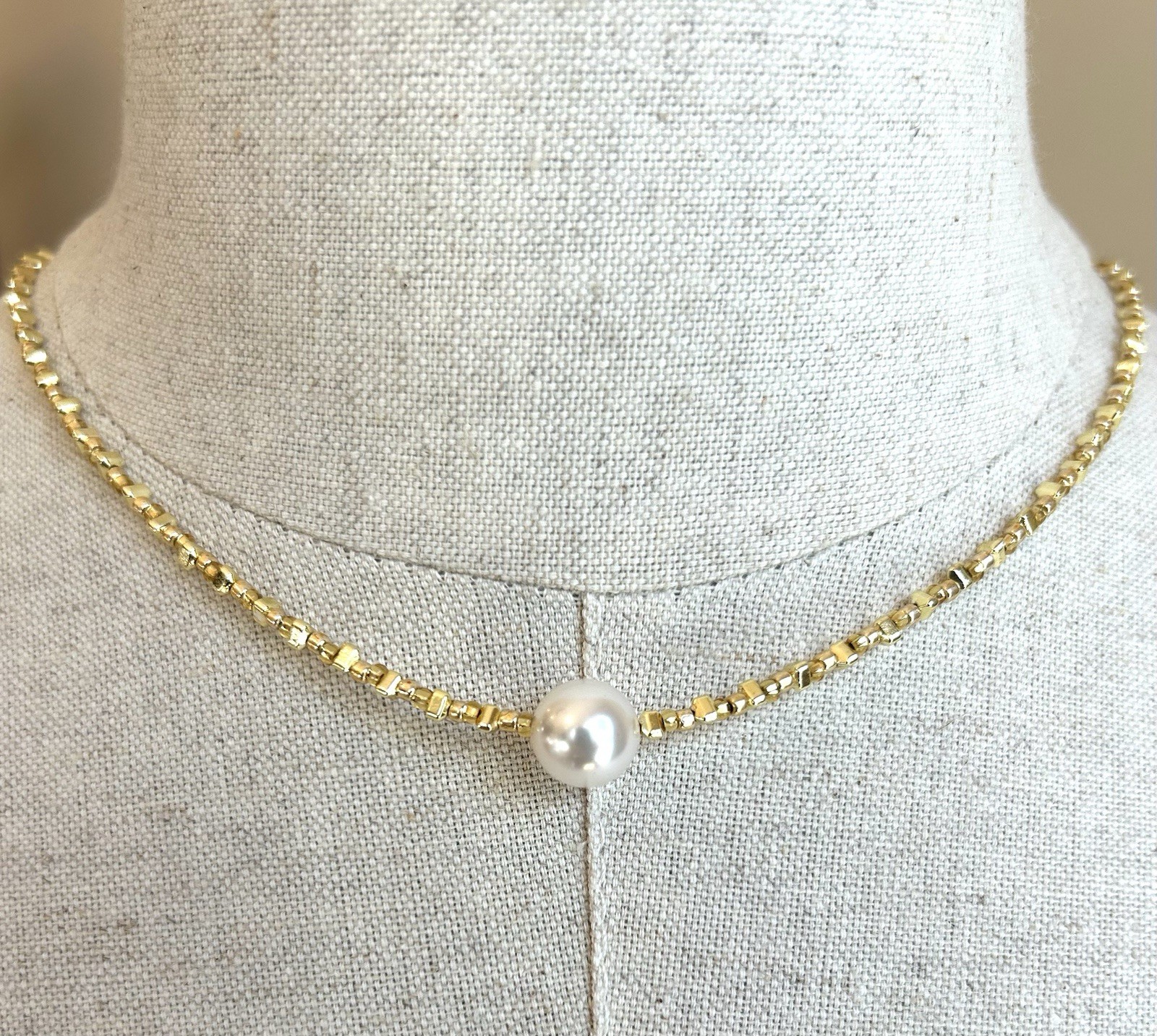 Pearl Gold-Filled Nugget Beaded Necklace Sundance Treasures Jewelry