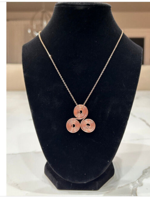 +16 Gauge Triskelion (Triskele/Heddeka) Royal cubit 144mhz Copper Coil Pendant+