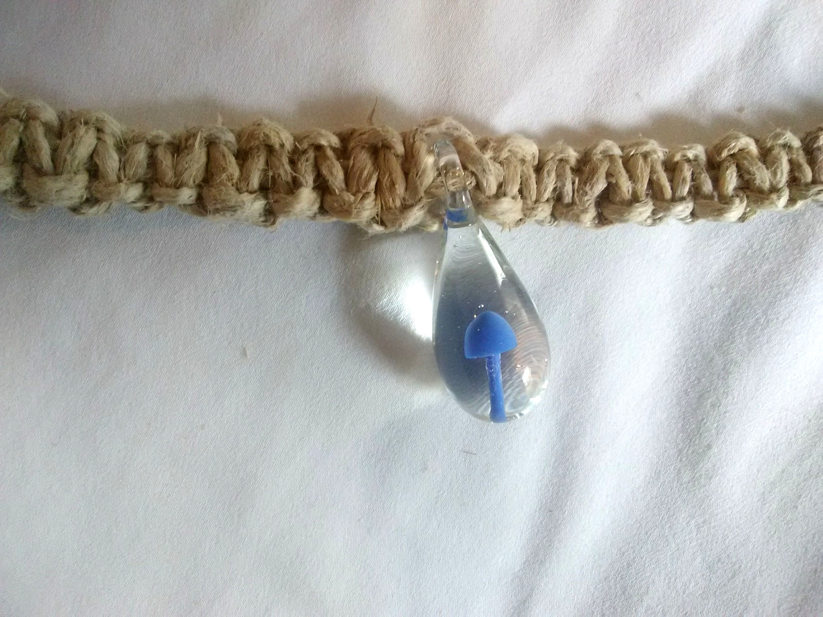 Hemp Mushroom Pend NECKLACE 24″ Adj Men Women Teen Boho Hippie USA Seller New