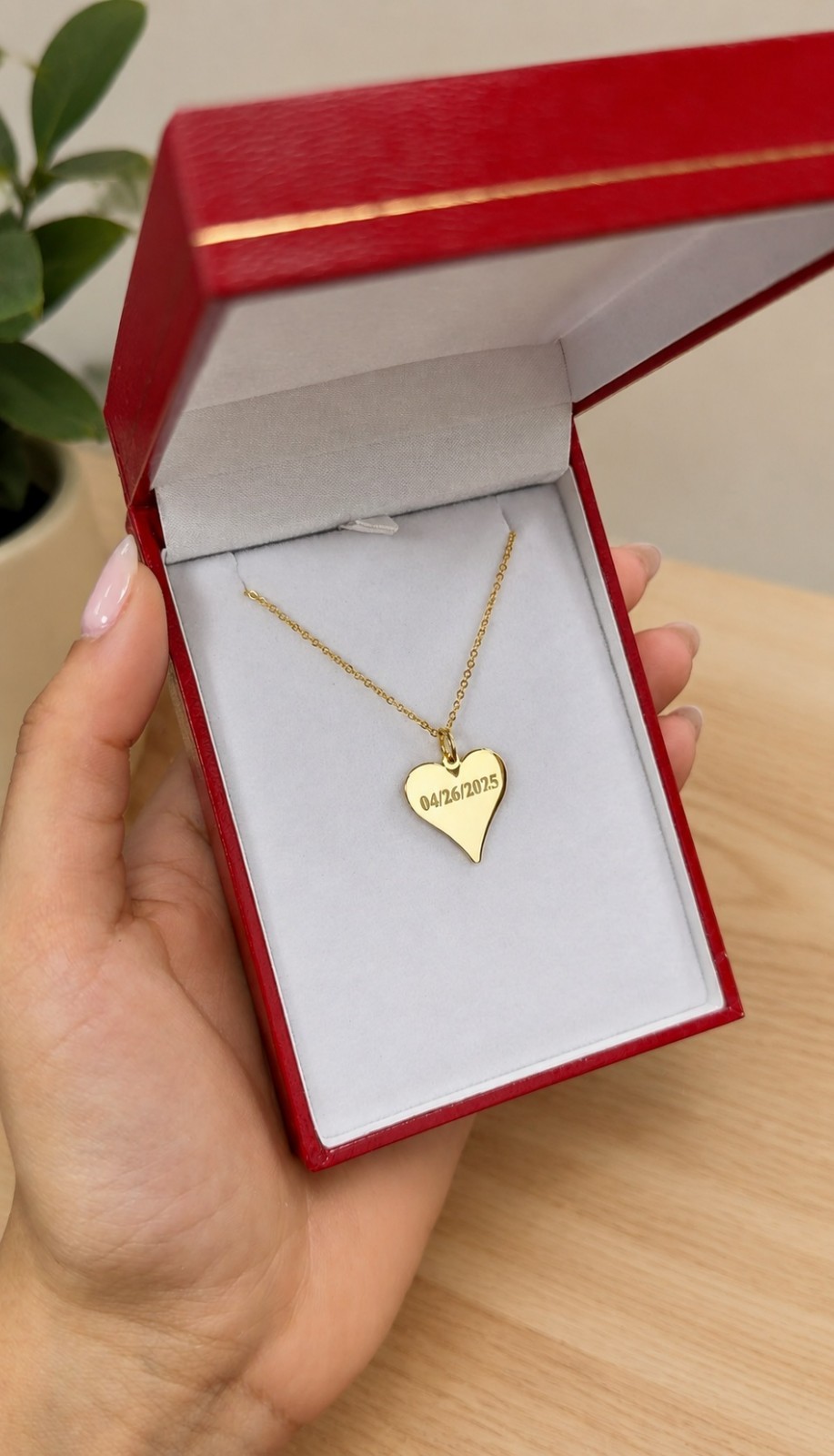 Heart Pendant, Custom Engraved Heart Charm Personalized Name Necklace 925 Silver