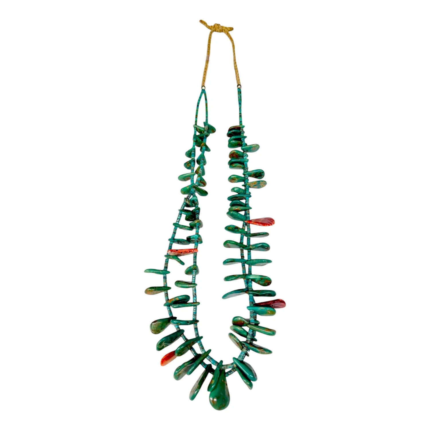 Navajo, Vintage, Necklace, Multi-Stone, Sterling Silver, Navajo, 32″