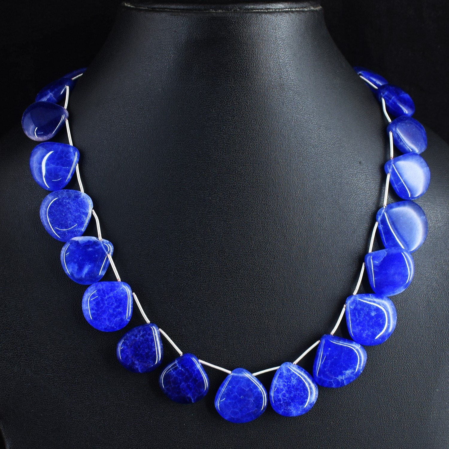 Wonderful Blue Sapphire 431.00 Cts Massive Beaded Jewelery Necklace RK 05 E772