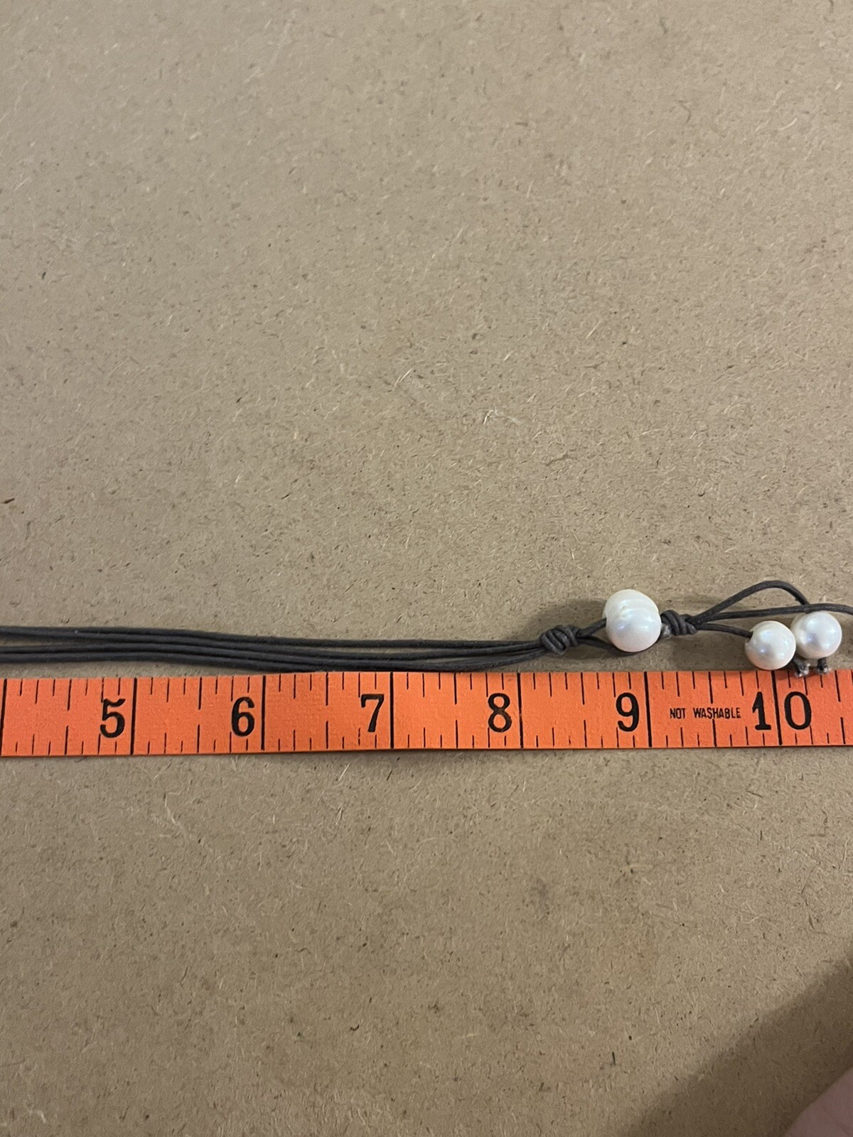 Genuine Pearl on a Cord Y Style Necklace