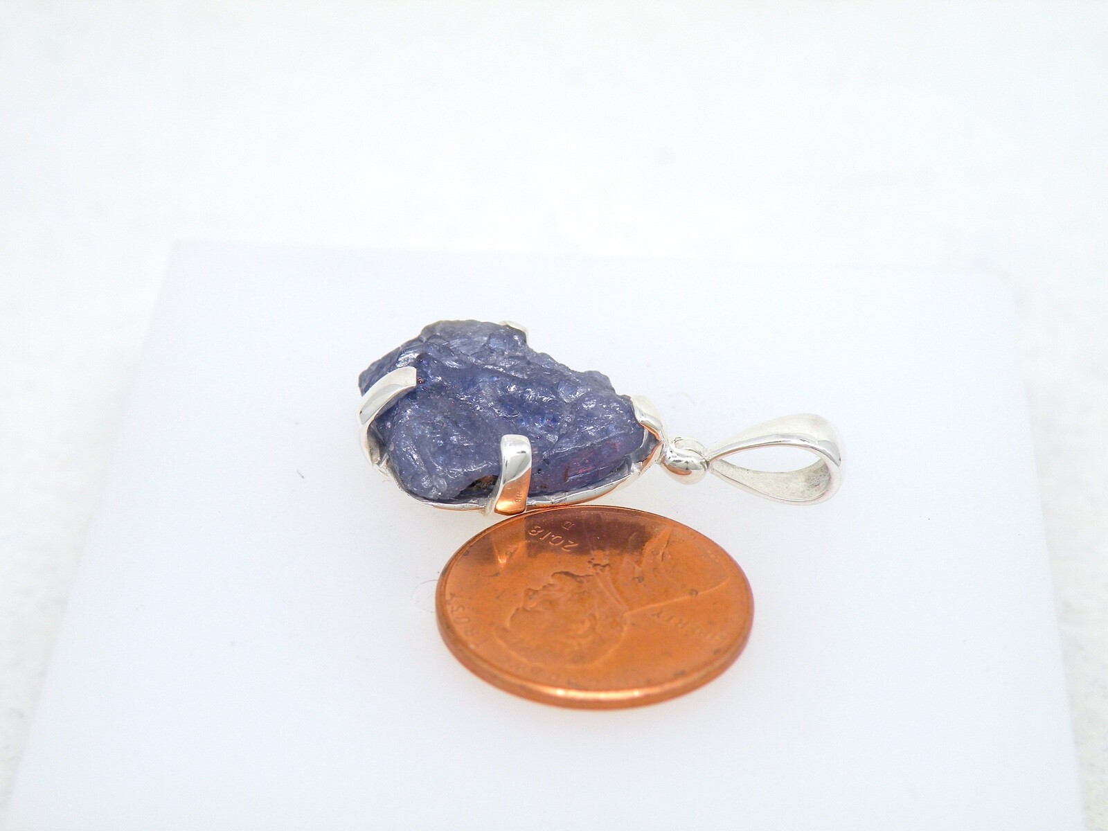 Authentic Starborn rough Tanzanite Specimen Pendant Sterling Silver Mounting #2