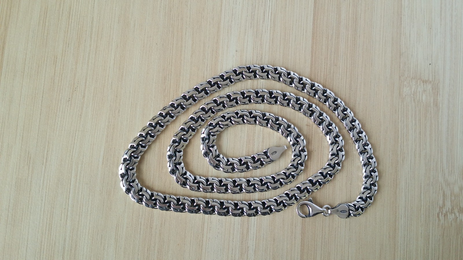 Handmade Sterling Silver Bismark Chain