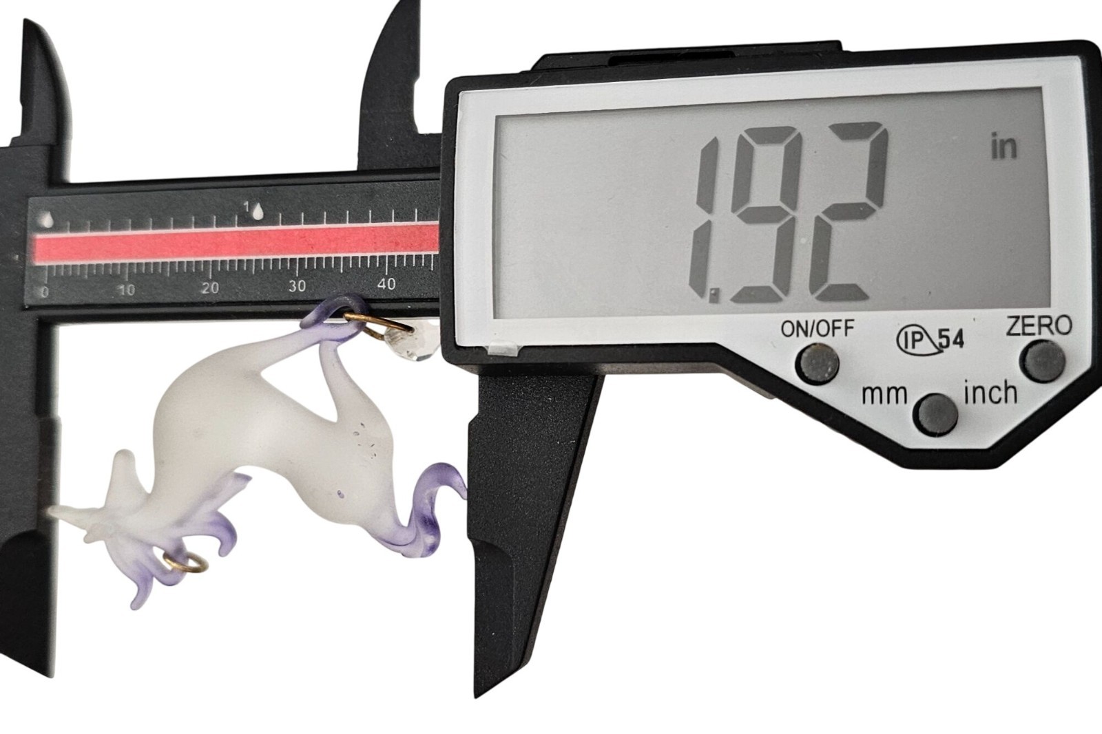 Frosted Glass Unicorn Purple Pendant