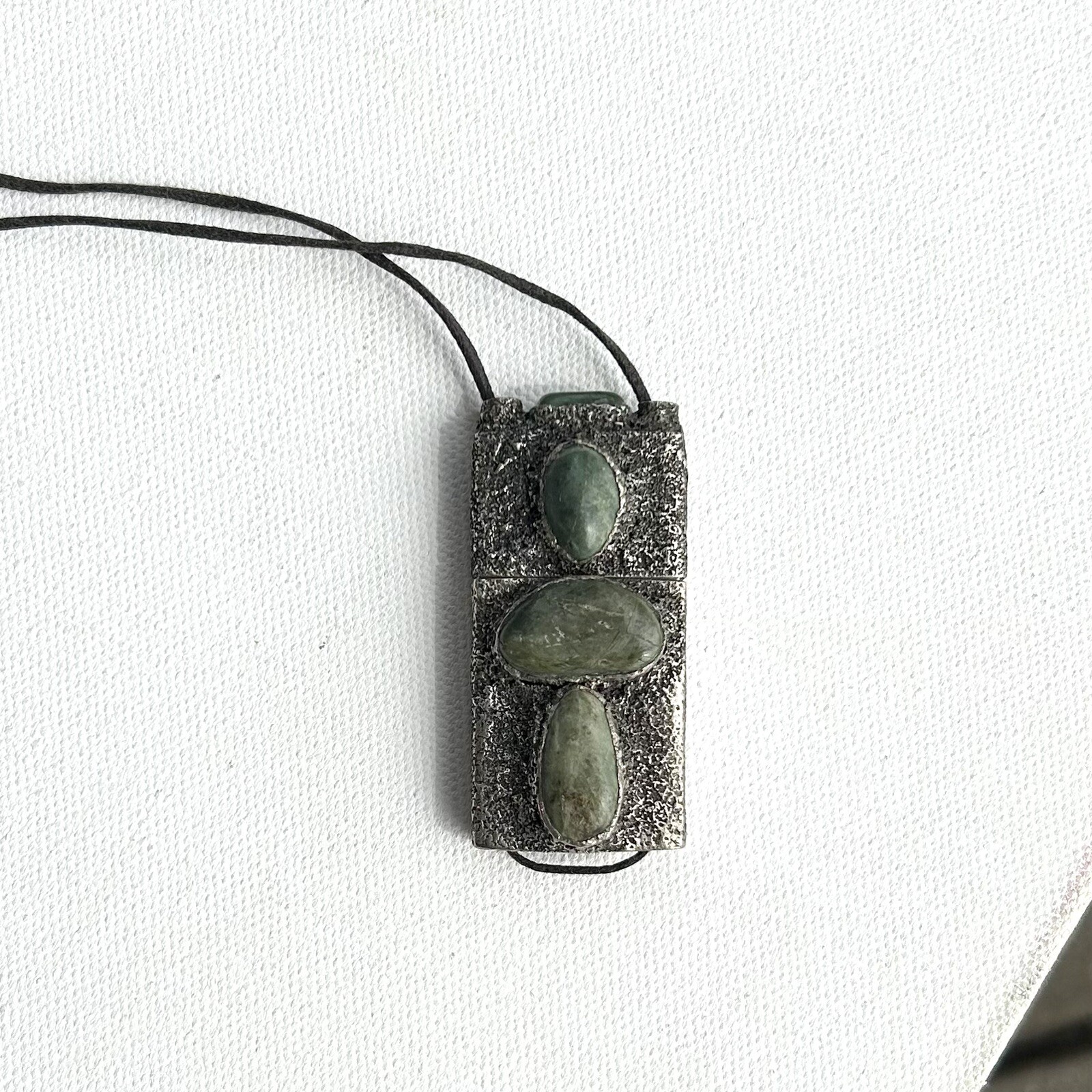 Lou Zeldis Silver Locket Box On Cord