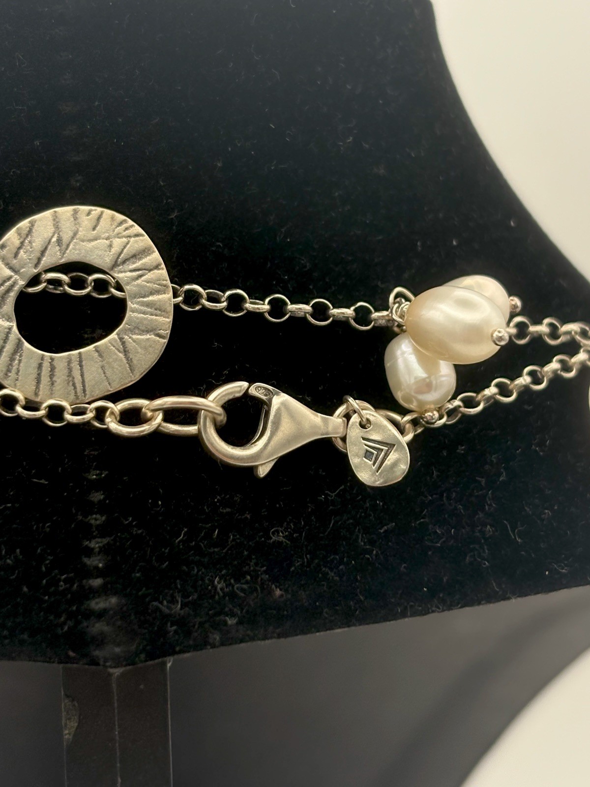 Silpada N2197 Pearl of a Girl Necklace Oxidized 925 Sterling Silver Pearls 2013