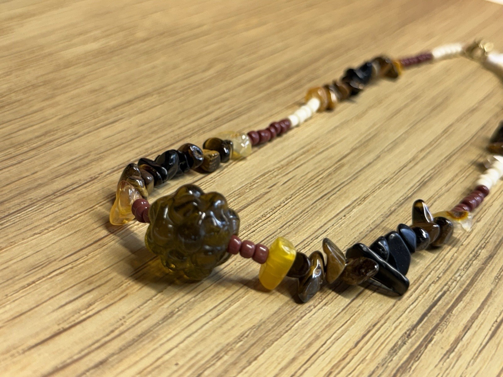 Earth Tones Themed Necklace Hippy Like🖤