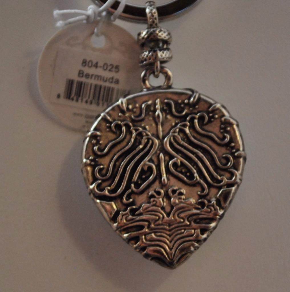 Jilzara Bermuda Heart Inlay Clip Keychain Polymer Clay Bead Handmade GD9