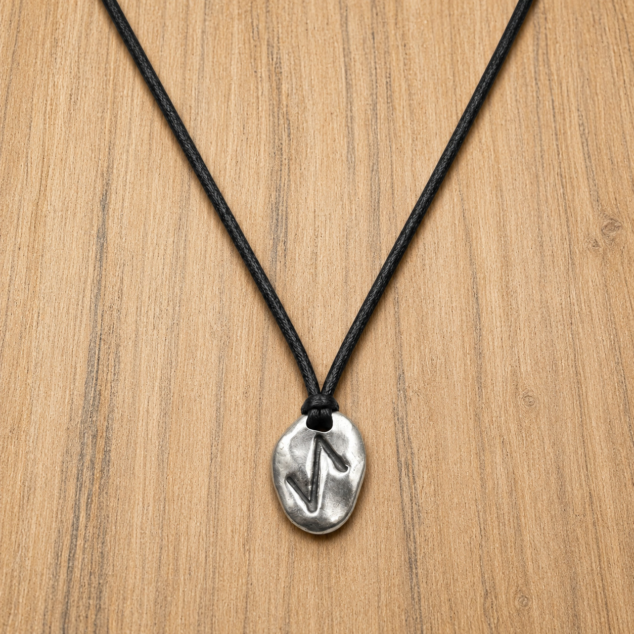 Eihwaz Rune Pendant ᛇ [BOLD FINISH] ᛇ Pewter Talisman for Enduring/Transforming