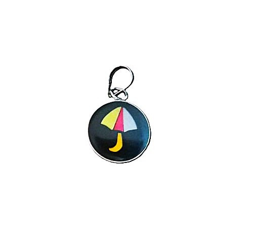 925 Sterling Silver ENAMEL UMBRELLA Pendant Charm 0.6g NEW vintage artisan