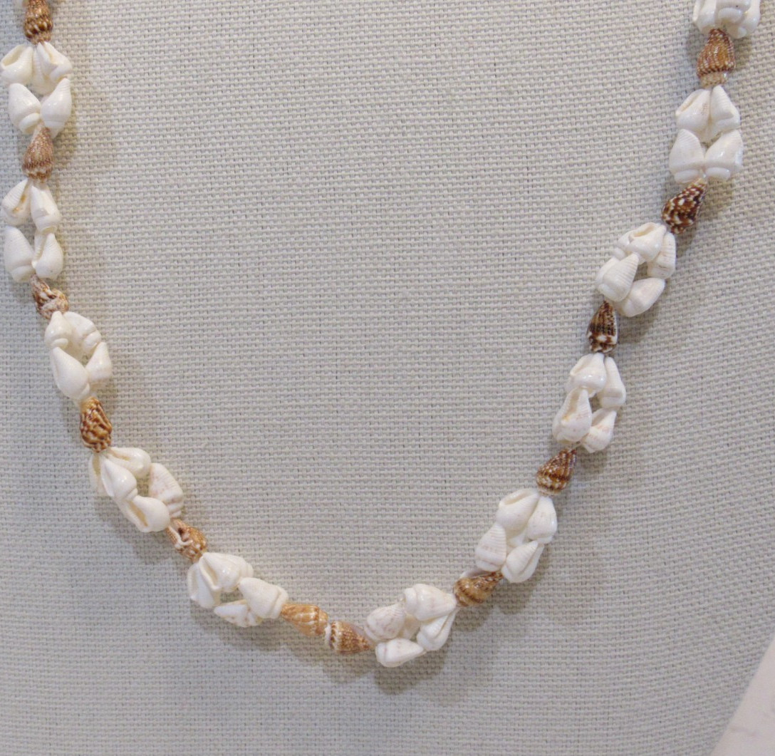 Sea Shell Long Necklace Coastal Beachy Sea Life Surfer Ocean Polynesian Hawaiian