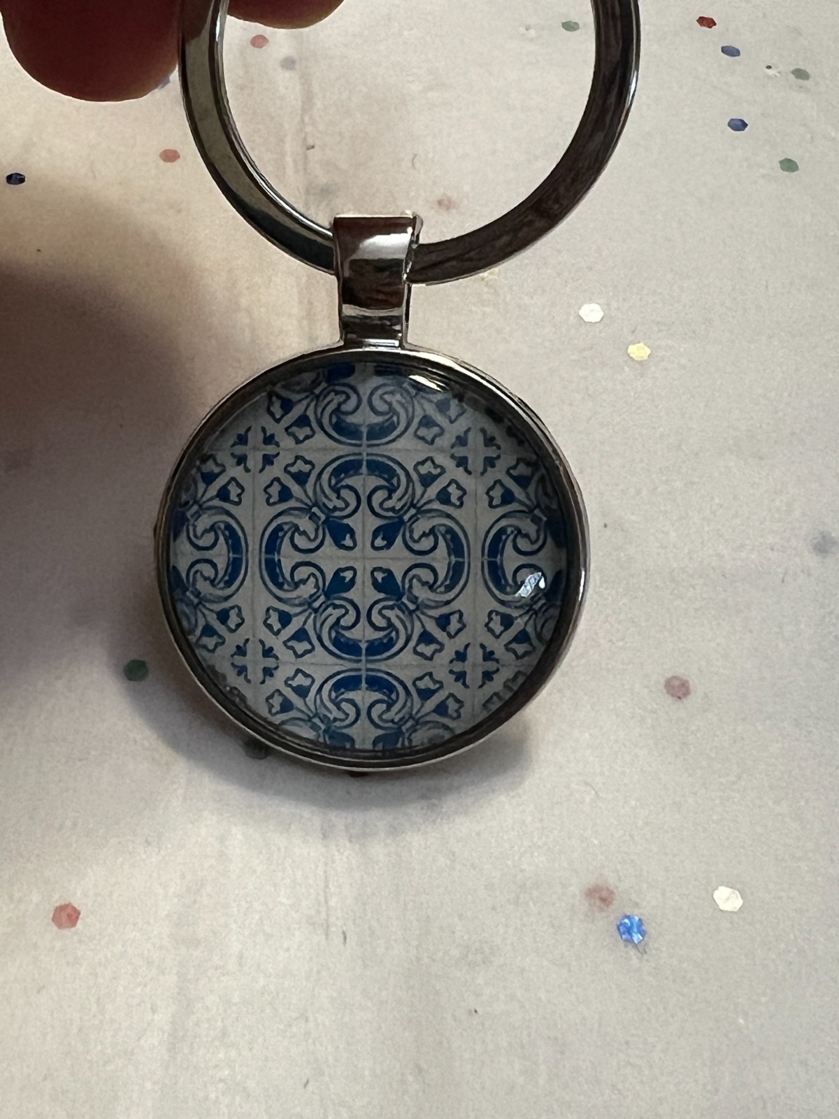 New Handmade Portuguese Portugal Tile Design Keychains Single Sided