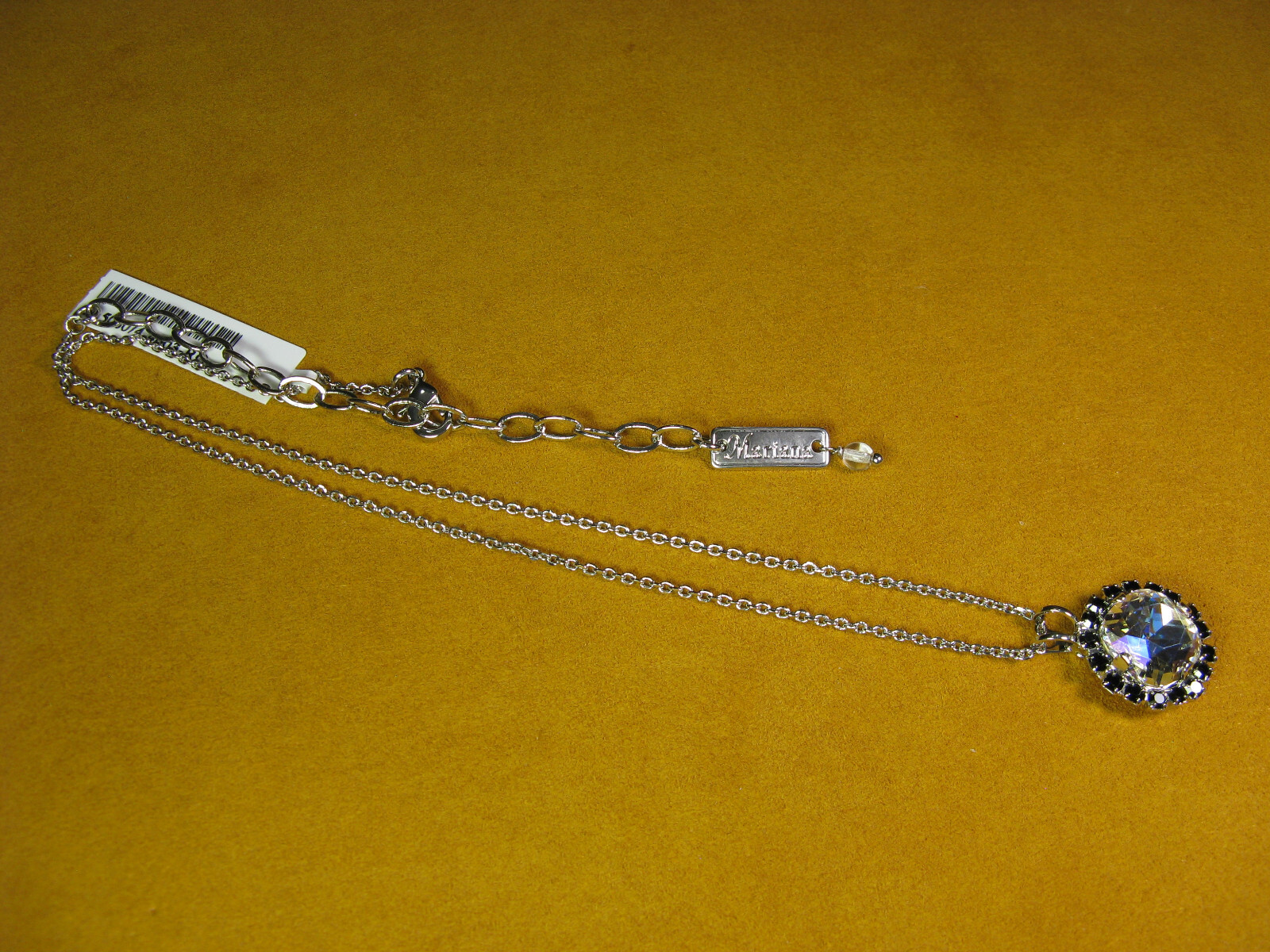 MARIANA JEWELRY NECKLACE SWAROVSKI CRYSTALS CLEAR BLACK WHITE PENDANT CHAIN Gift