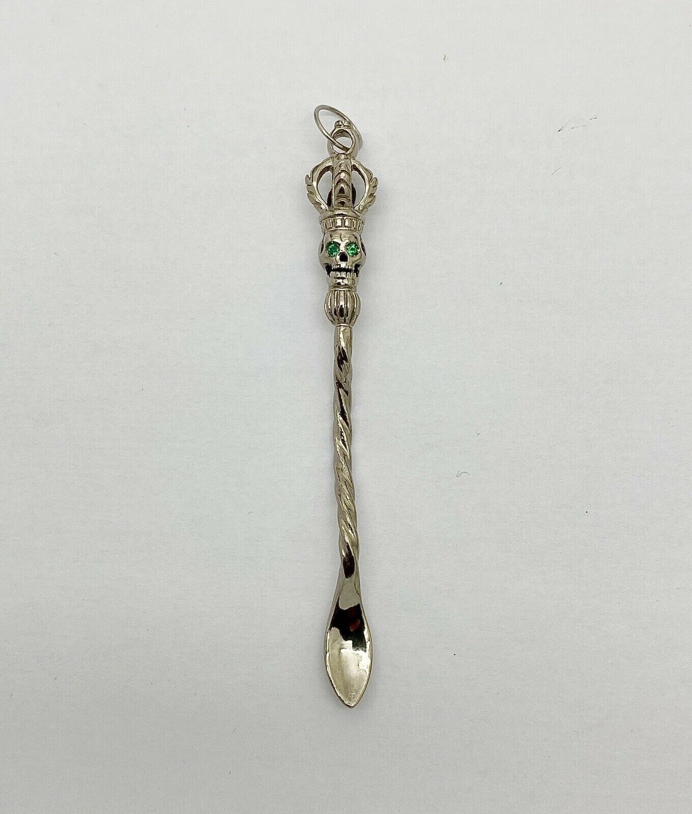 Silver or Gold Party Spoon Pendant, Burning Man, Coca