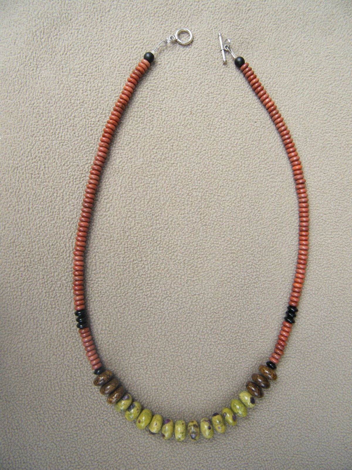 Atlantisite Necklace 22 Inch/12mm Atlantisite&Bronzite Rondelle Beaded Necklace