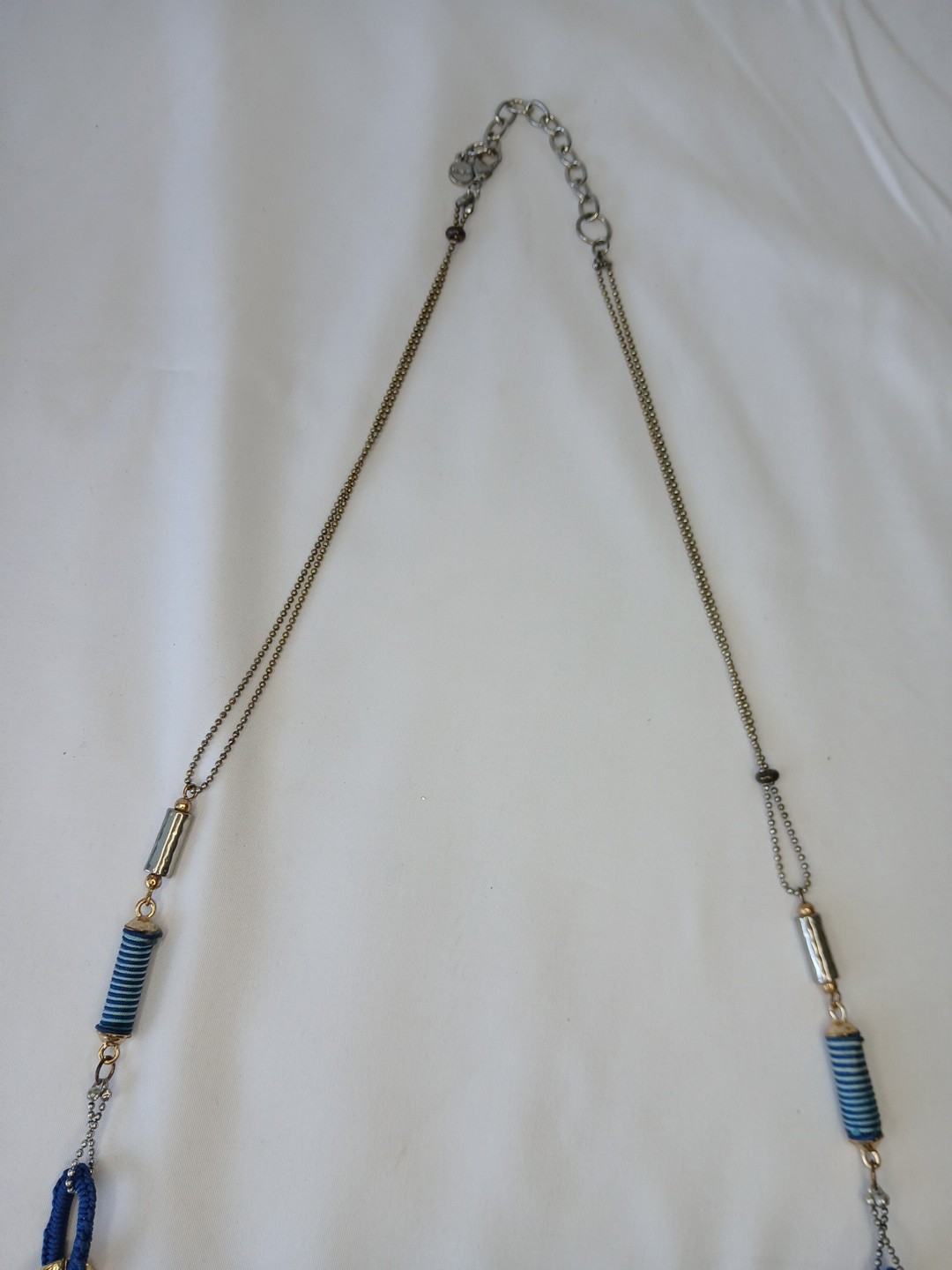 Ruby Road 20″ Adj. Beaded Necklace Stone Necklace Teal Silver Jewelry Boho Gypsy