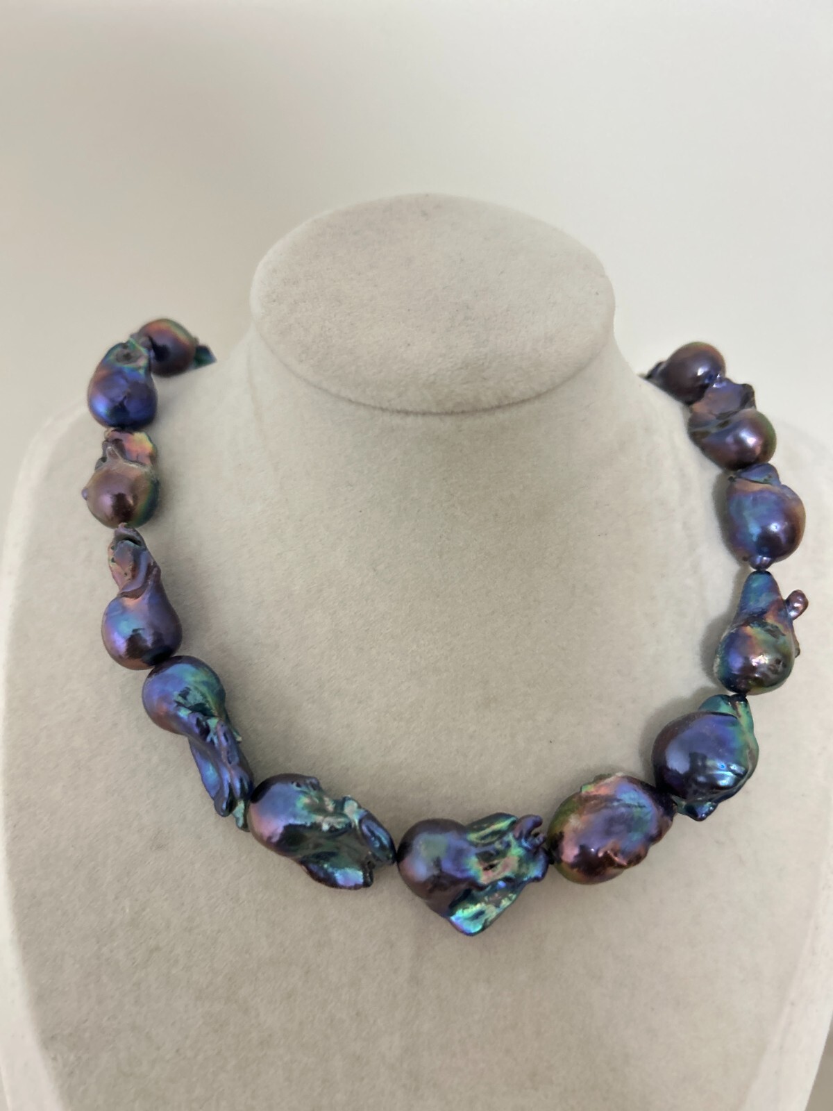 Handcrafted Huge Baroque South Sea Pearl Necklace with 925 Sterling Silver