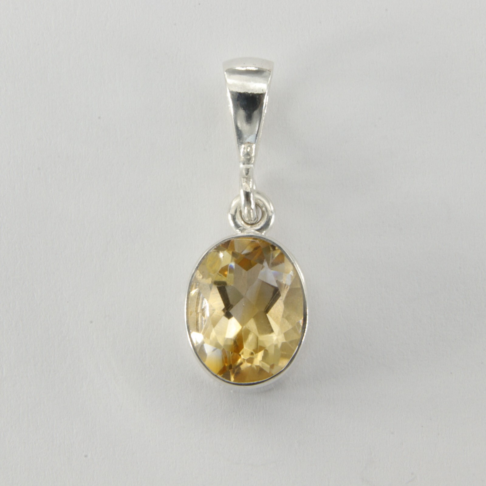 Facetted Yellow CITRINE Spider Pendant 925 STERLING SILVER Genuine Natural #66