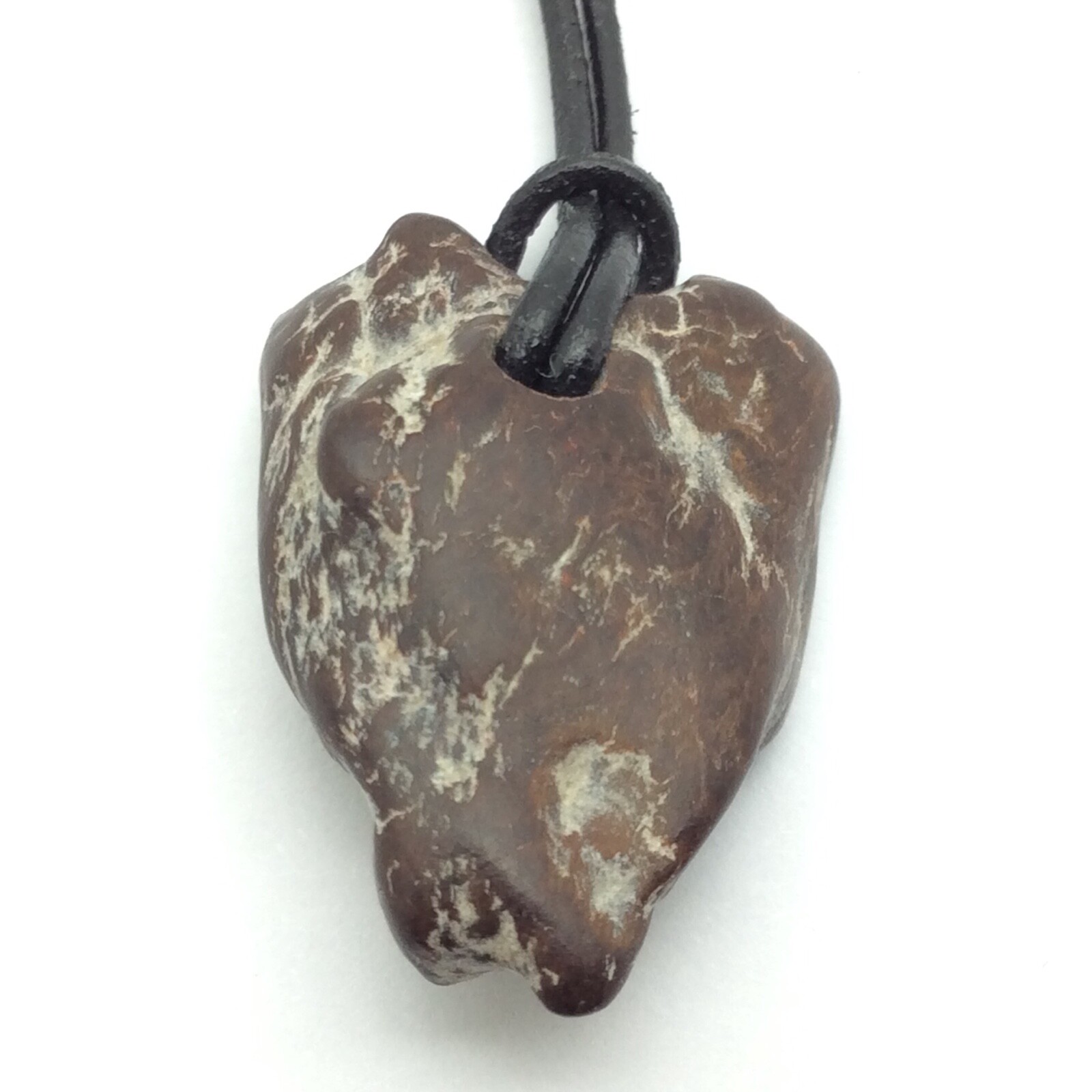 Big Sur Jade Pebble Pendant Iron Stain Ocean Polish Nephrite Jade Necklace #101