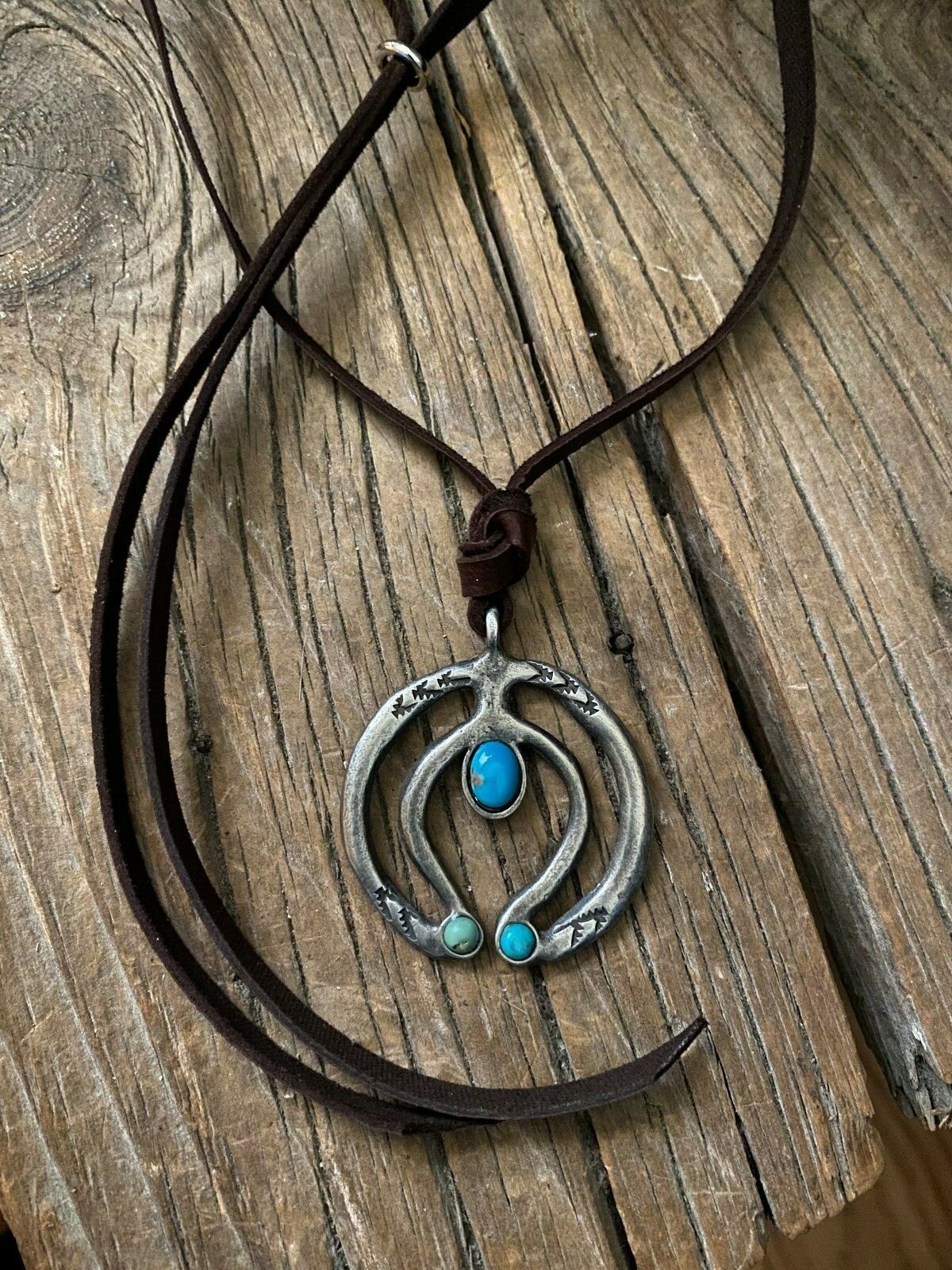 Contemporary Naja Necklace Old Turquoise By Sundance Artist Adrienne Teeguarden