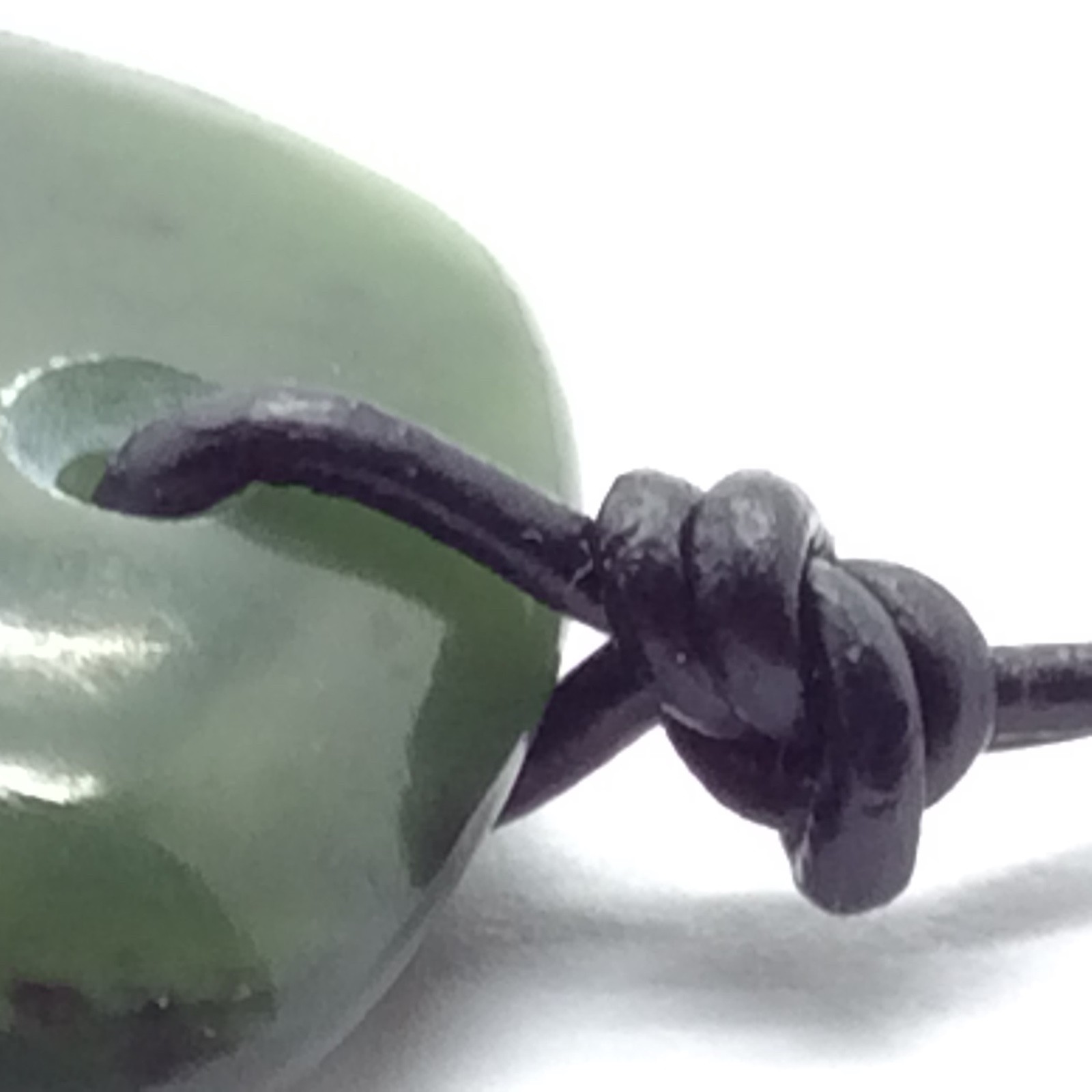 Siberian Jade Pebble Pendant Green Nephrite Jade Stone Necklace Siberia #49