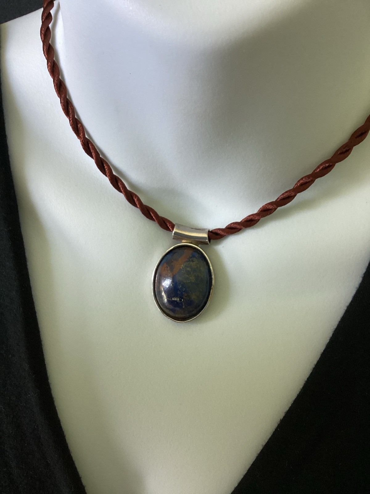 Lapis Lazuli And Sterling Silver Handmade Pendant