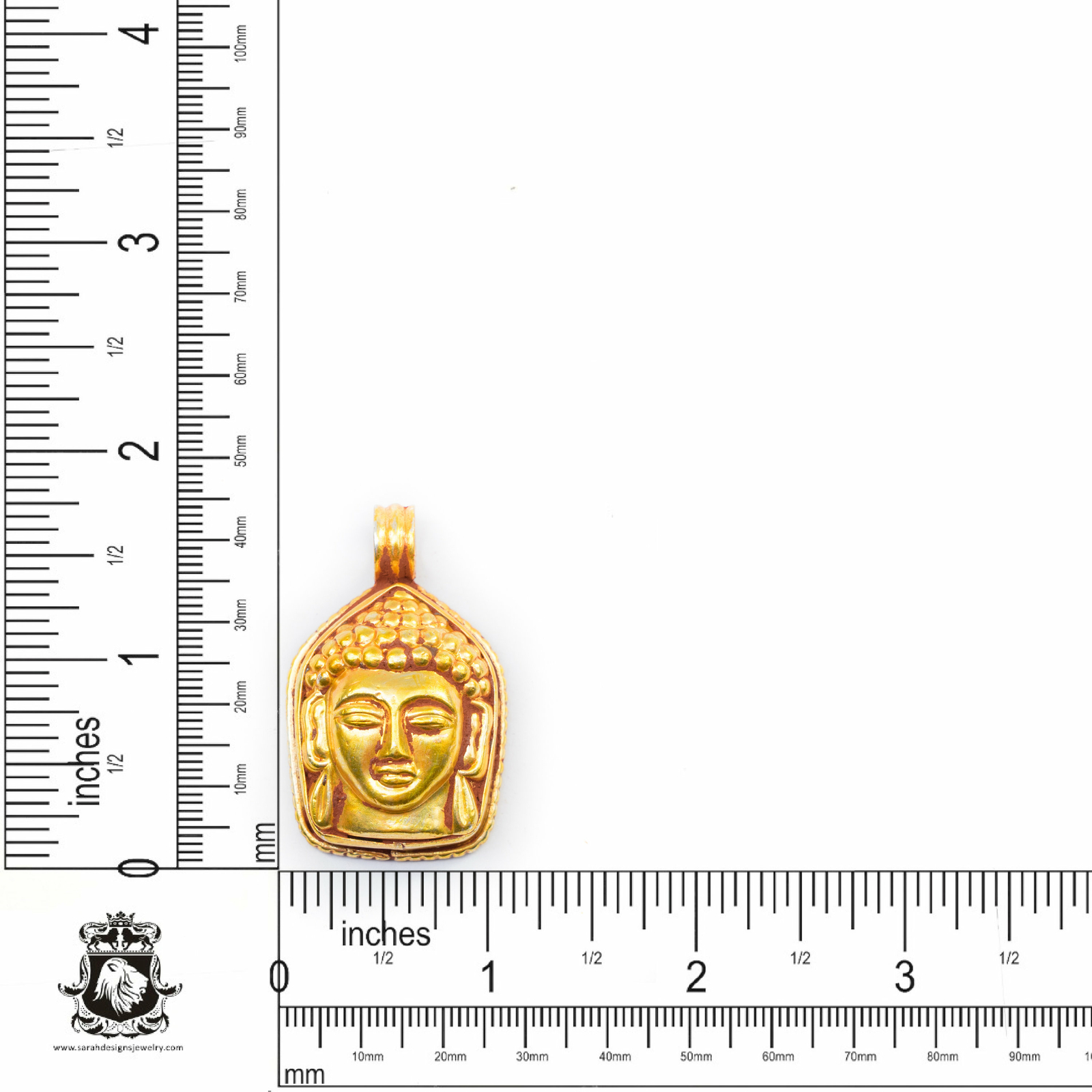 Gautama Buddha Pendant 4mm Snake Chain N50