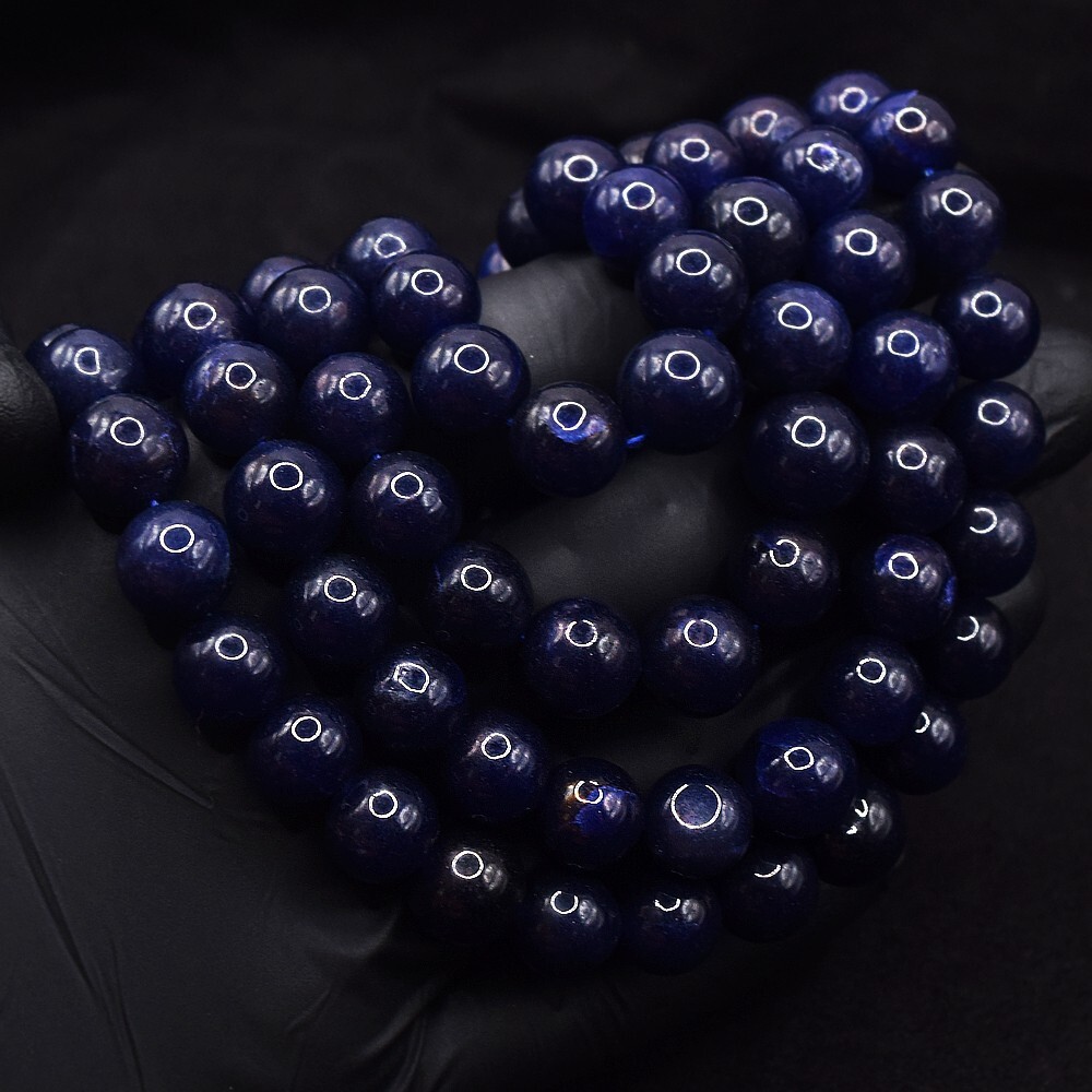 4 Strand Faceted Excellent Blue Sapphire 1315. Cts Necklace Jewelery VK 14 E618