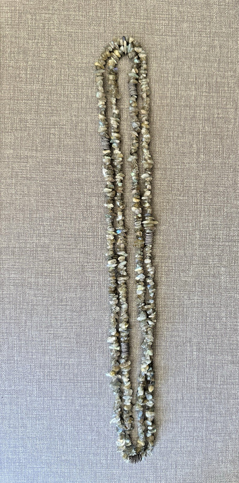 Handmade Multi Strand Gemstone Necklace Choice of Stone Sterling Silver