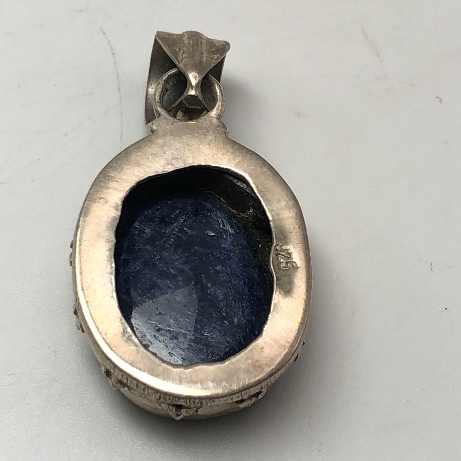 Blue Kyanite Stone Pendant In A Hand Crafted Sterling Silver Setting