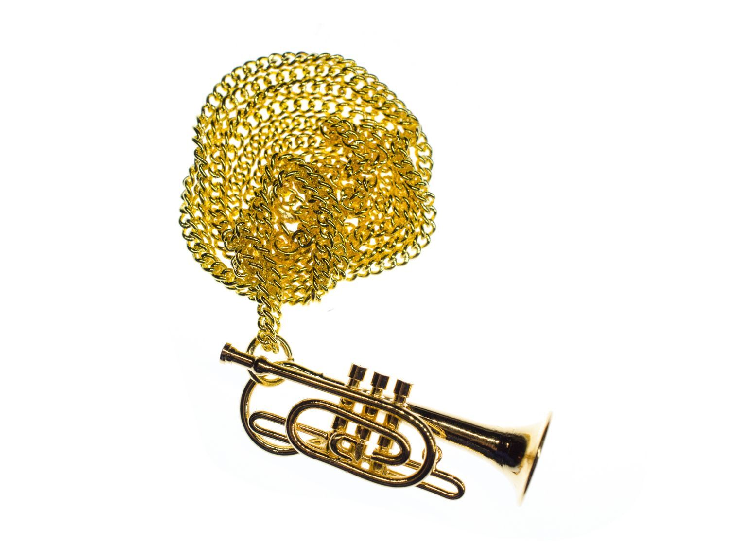 Cornet Necklace 60cm Miniblings Brass Instrument Orche