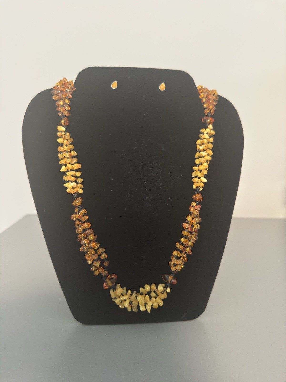 Genuine Baltic Amber Necklace Handmade Multicolor Beads (Earrings Not Included)