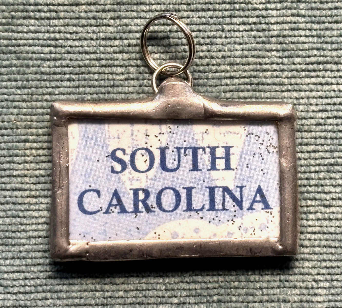 South Carolina SC Handmade Jewelry Soldered Pendant Charm 1.5 x .75″ Southern