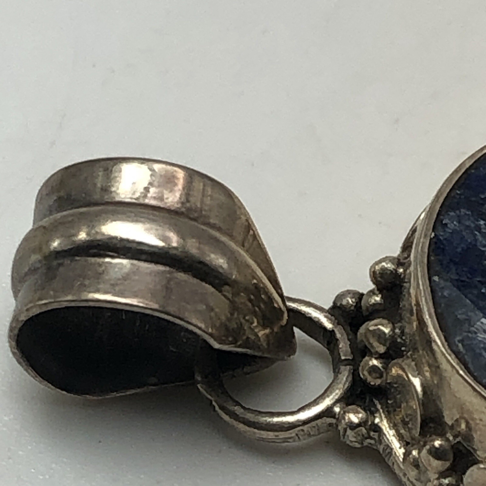 Blue Kyanite Stone Pendant In A Hand Crafted Sterling Silver Setting