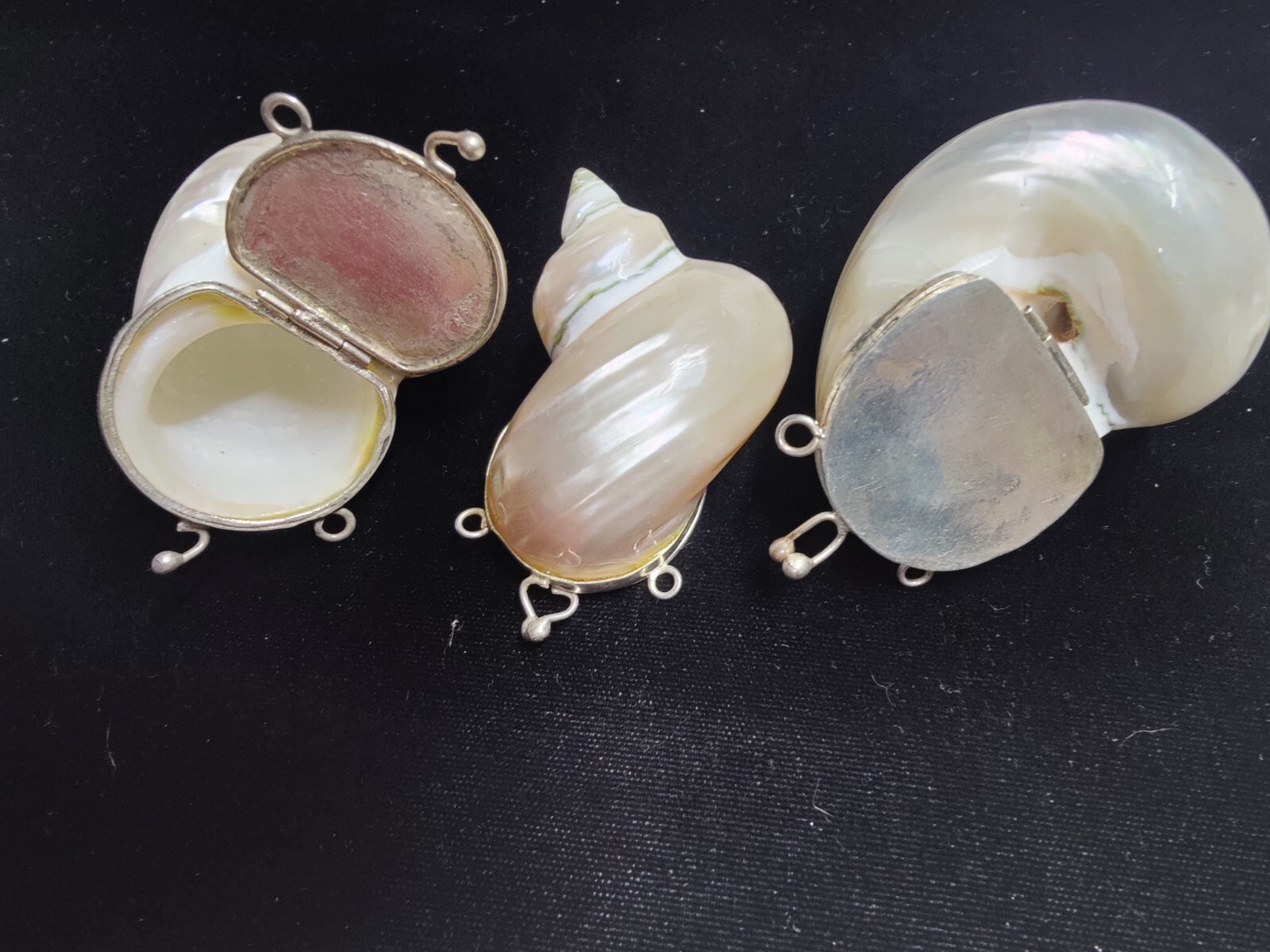 Natural 🐚 Sea Shell “Stash” Locket With Silver Latch