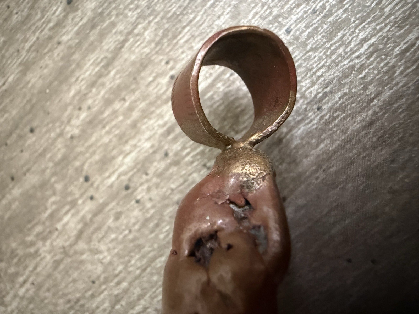 Copper Nugget Pendant Raw Mineral Statement Jewelry 2 Inches