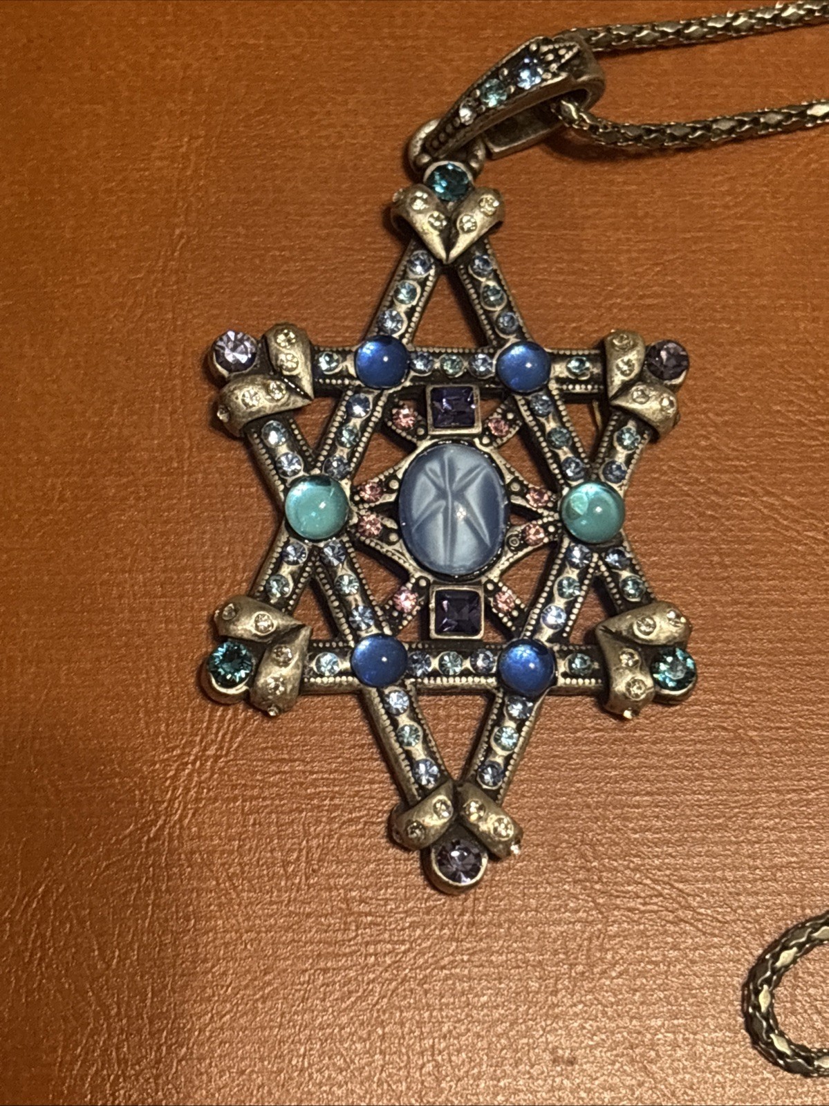 Star of David Esther Magen Necklace. Judaica Jewish Estate Jewelry