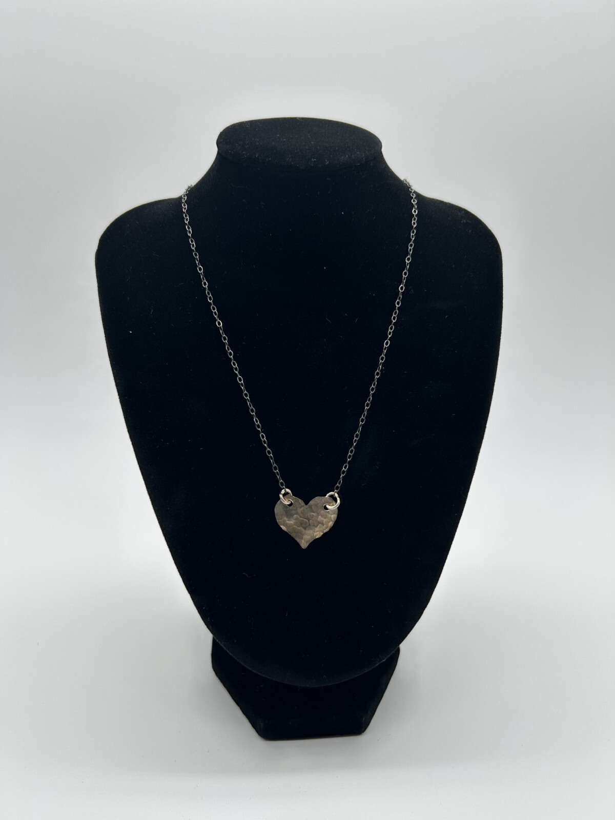 Sterling Silver Pendant and Steel Oxidized Chain