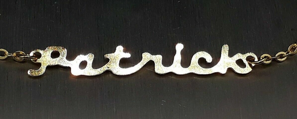 Elegant Necklace Patrick Chain Real Gold-Plated Names Necklace New