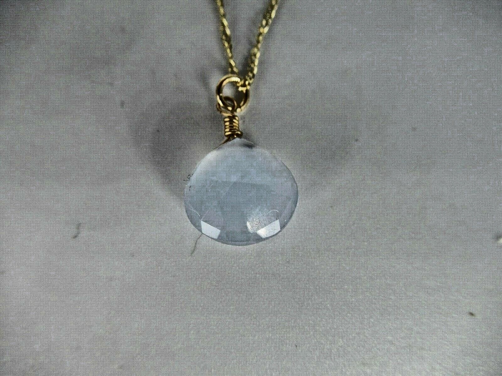14kt. Yellow Gold Filled Crystal Quartz Pendant