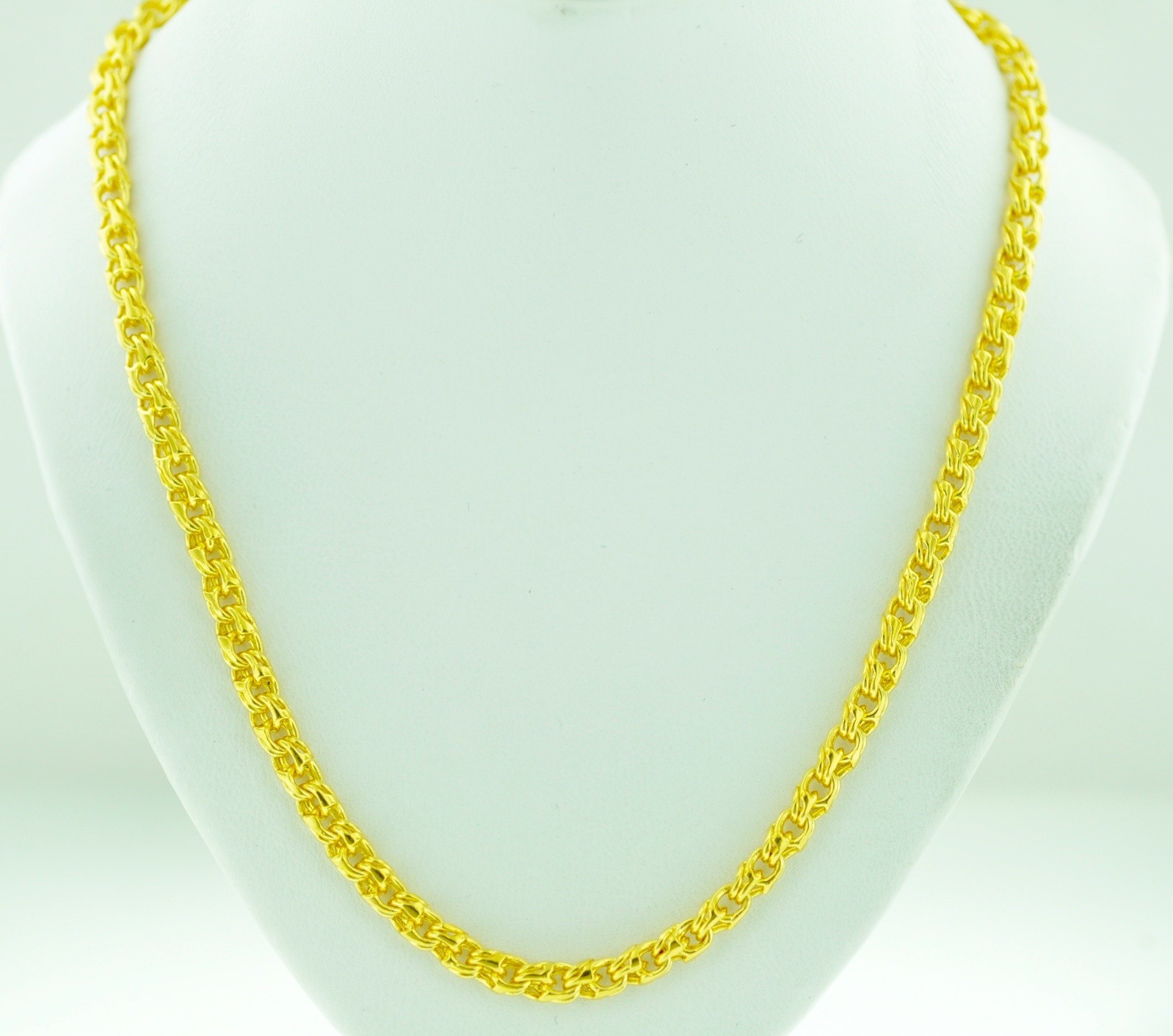 24K Yellow Gold custom Handmade Chain Necklace 49.0 grams 26 inches