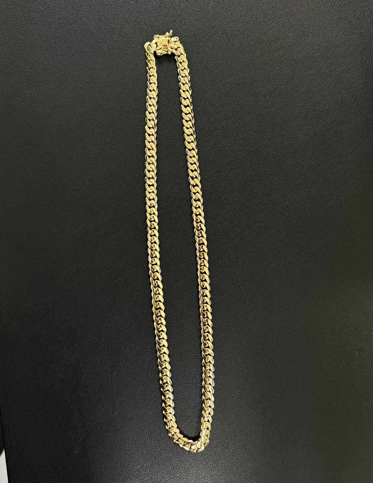 8MM Handmade Cuban Link Chain 14k Gold Over .999 Silver