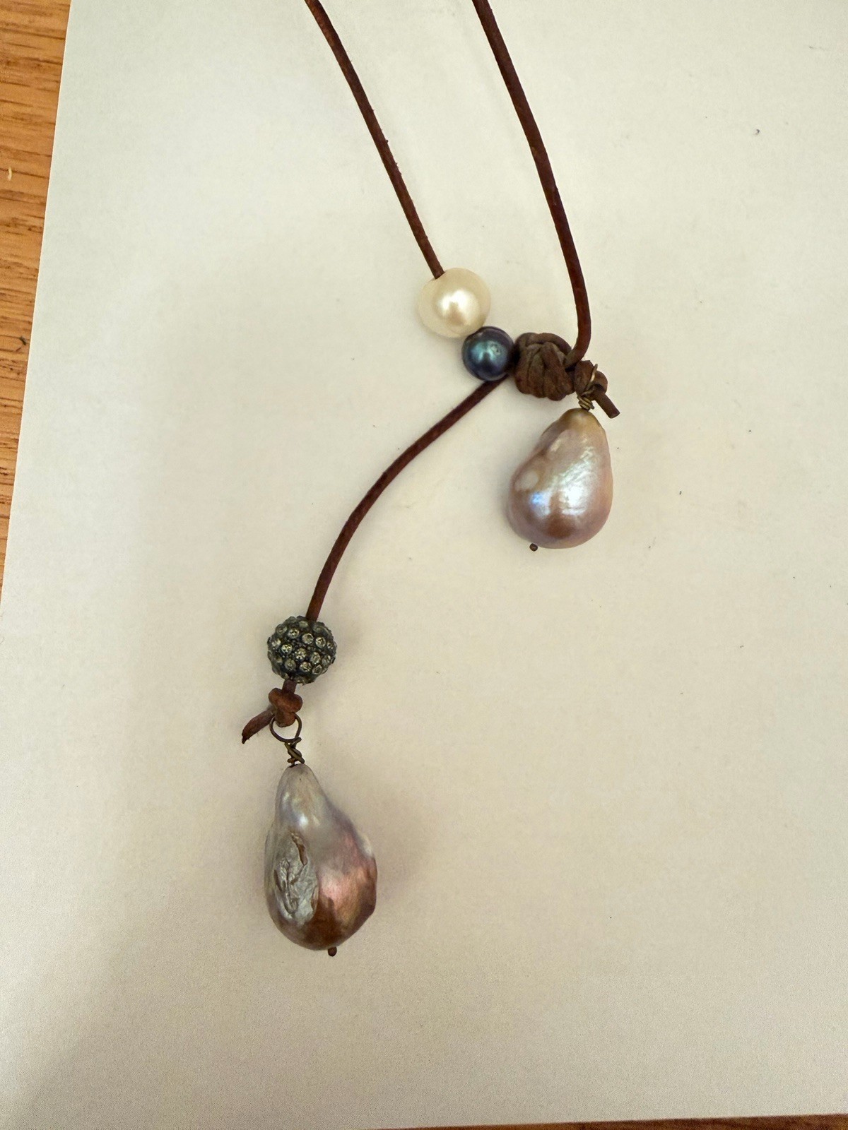 Beautiful Large baroque pearls pendant necklace Freshwater Irregular Shape B12