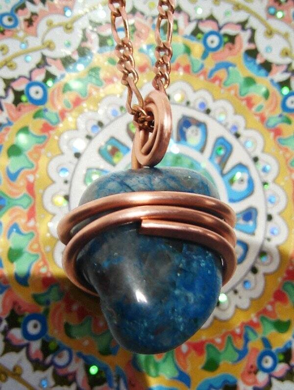 South African Ajoite Pendant in Copper Chrysocolla Shattuckite Synergy 12 #63