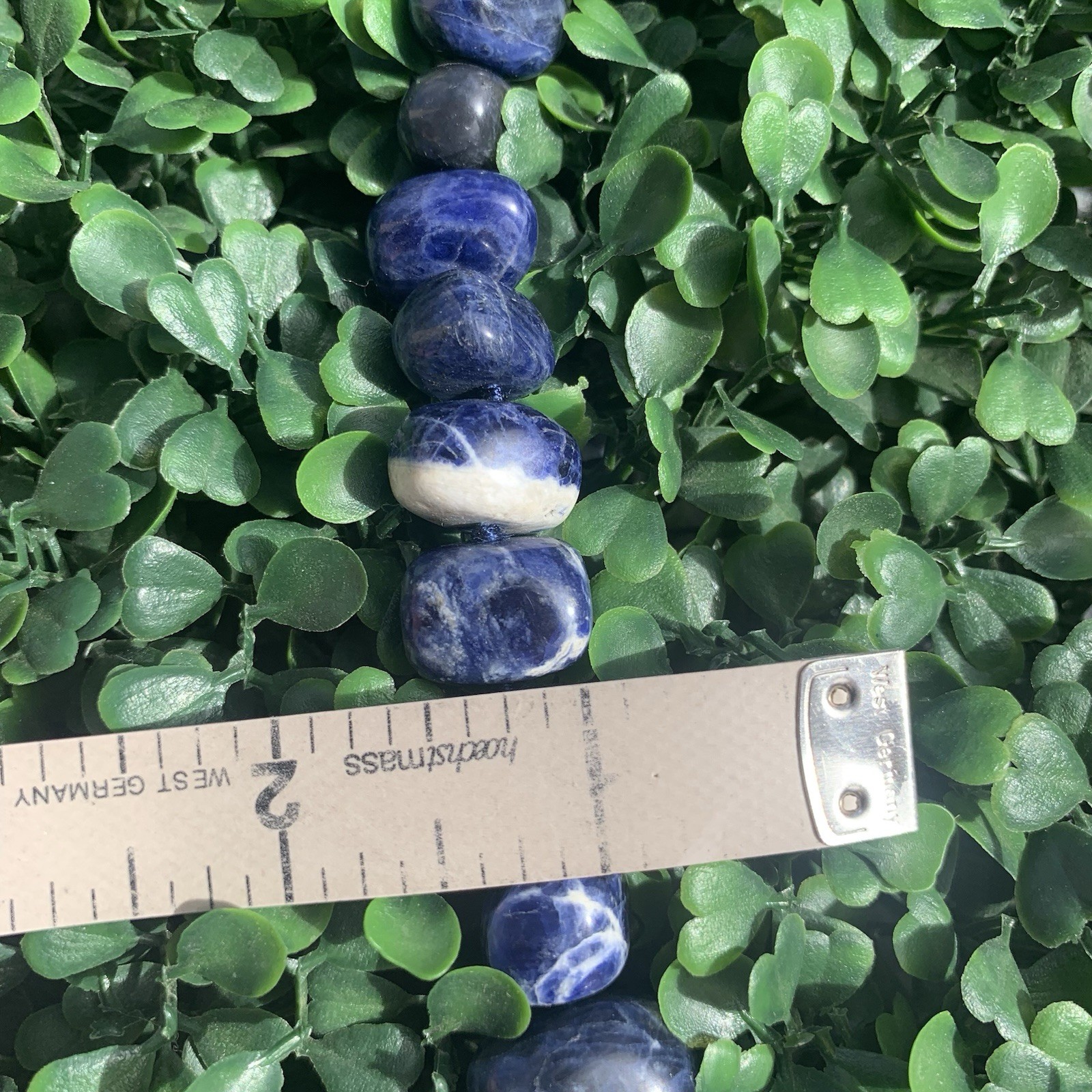 Vintage 90s Y2K Coldwater Creek lapis lazuli polished chunky beaded necklace