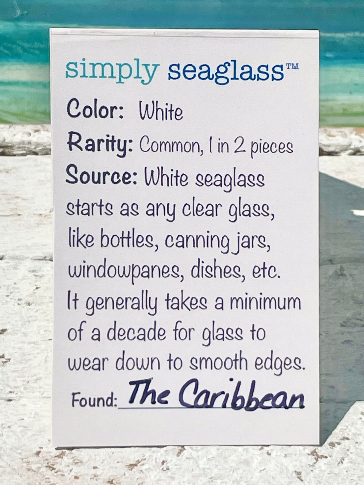 FREE 18 Inch SILVER CHAIN – Authentic SEAGLASS Necklace Seafoam White Jar Rim!
