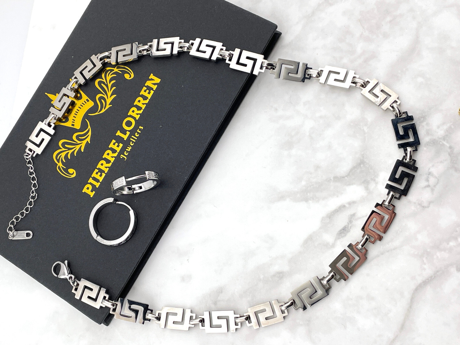 Greek Gift Made in Greece Jewelry Greek Key Necklace Greek Key Bracelet Handmade